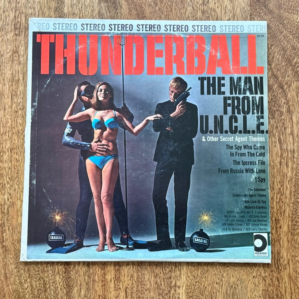 Three James Bond Vinyl Records